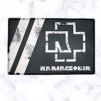 Rammstein vlajka s úchyty PES 150 x 100 cm, Weiße Balken