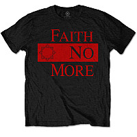 Faith No More tričko, Classic New Logo Star Red on Black, pánské