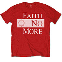 Faith No More tričko, Classic New Logo Star White on Red, pánské