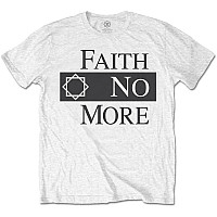 Faith No More tričko, Classic New Logo Star Black on White, pánské