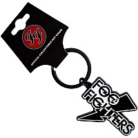 Foo Fighters kovová klíčenka 45 mm, Flash Logo Zinc