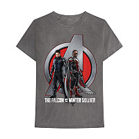 Marvel Comics tričko, Falcon & Winter Soldier A Logo Grey, pánské