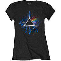 Pink Floyd tričko, DSOTM Blue Splatter Girly, dámské