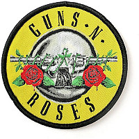 Guns N Roses tkaná nažehlovačka PES 76 mm, Classic Circle Logo
