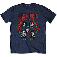 Guns N Roses tričko, Skulls Wreath Blue, pánské