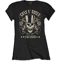 Guns N Roses tričko, Top Hat Skull & Pistols Las Vegas, dámské