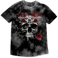 Guns N Roses tričko, Flower Skull Dip-Dye Grey, pánské