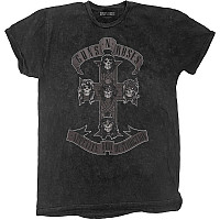 Guns N Roses tričko, Monochrome Cross Dip-Dye Black, pánské