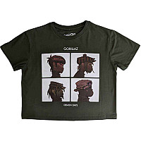 Gorillaz tričko Crop Top, Demon Days Green, dámské