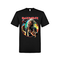 Iron Maiden tričko, Axe Eddie Red White Circle BP Black, pánské