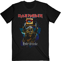 Iron Maiden tričko, Holy Smoke Space Triangle Black, pánské