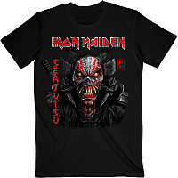 Iron Maiden tričko, Senjutsu Black Cover Vertical Logo Black, pánské