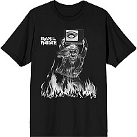 Iron Maiden tričko, Est. 1975 Holy Smoke Flames Crop Black, pánské