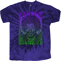 Jimi Hendrix tričko, Swirly Text Dip-Dye Blue, pánské