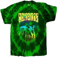 Jimi Hendrix tričko, Hear The Vibe Dip-Dye Green, pánské