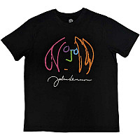 John Lennon tričko, Self Portrait Full Colour Black, pánské