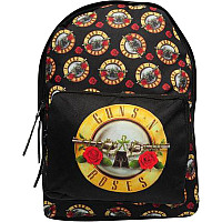 Guns N Roses mini batoh PES 30x24x9,5 cm, All Over Print Black