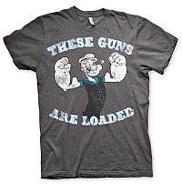 Pepek námořník tričko, These Guns Are Loaded Dark Grey, pánské
