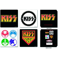 Kiss set korkových podtácků 4ks, Mixed designs