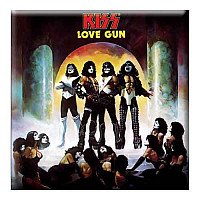 KISS magnet na lednici 75mm x 75mm, Love Gun Album
