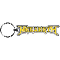 Megadeth klíčenka 55x14 mm, Yellow Logo Enamel In-Fill