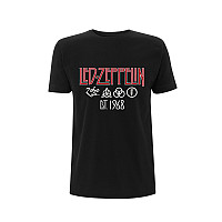 Led Zeppelin tričko, Symbols Est. 68 Black, pánské
