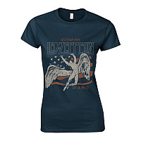 Led Zeppelin tričko, US Tour 1975 Flag Navy Girly, dámské