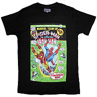 Spiderman tričko, Spiderman & Iron Man Comic Cover Black, pánské