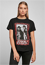 Pink Floyd tričko, Logo Faces Girly Black, dámské