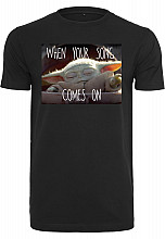 Star Wars tričko, Baby Yoda Song Black, pánské