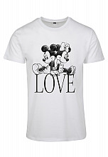 Mickey Mouse tričko, Minnie Loves Mickey Girly White, dámské