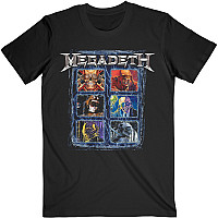 Megadeth tričko, Vic Head Grid Black, pánské