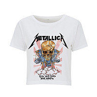 Metallica crop tričko, Scales White Cropped Top, dámské