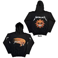 Metallica mikina, Worn Pushead Flaming Skull BP Black, pánská