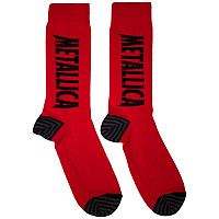 Metallica ponožky, Stressed Logo Red, unisex - velikost 6 až 11 (39 až 45)