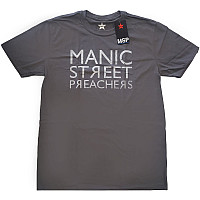 Manic Street Preachers tričko, Reversed Logo Charcoal Grey, pánské