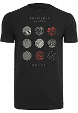 Twenty One Pilots tričko, Pattern Circles Black, pánské