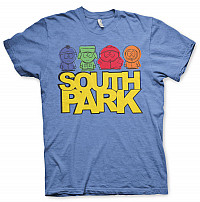 South Park tričko, Sketched Blue Heather, pánské