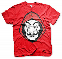 La Casa De Papel tričko, Mask Red, pánské