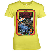Stranger Things tričko, Retro Poster Girly Yellow, dámské