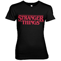 Stranger Things tričko, Logo Girly Black, dámské