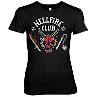 Stranger Things tričko, Hellfire Club Girly Black, dámské