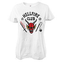 Stranger Things tričko, Hellfire Club Girly White, dámské