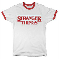 Stranger Things tričko, Logo Ringer White, pánské