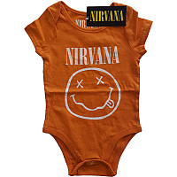 Nirvana kojenecké body tričko, White Smiley Orange, dětské