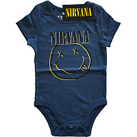 Nirvana kojenecké body tričko, Inverse Smiley Blue, dětské