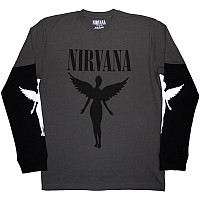 Nirvana tričko dlouhý rukáv, In Utero Mono Charcoal Grey & Black, pánské