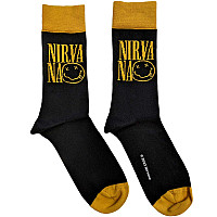 Nirvana ponožky, Logo Stacked Black, unisex - velikost 7 až 11 (41 až 45)