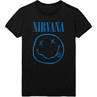 Nirvana tričko, Blue Smiley Black, pánské