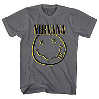 Nirvana tričko, Inverse Happy Face Charcoal Grey, pánské